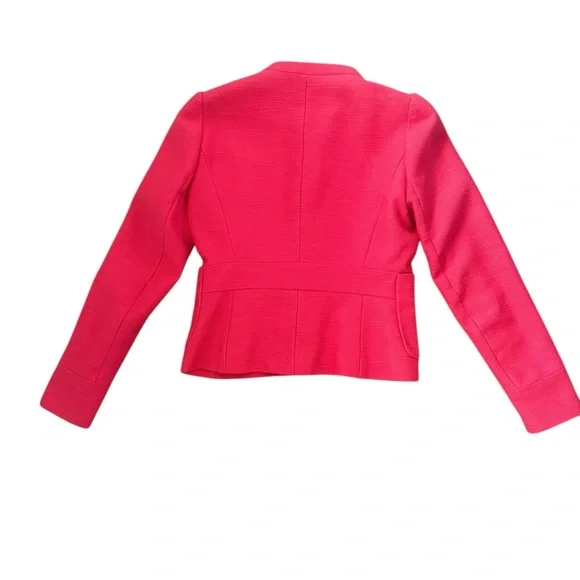 Maje Paris Abitibi Gathered Sleeve Jacket Pink Size FR 38/ US M